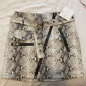Snake print skirt